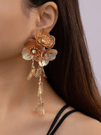 Turkey Pattern Long Earrings – Elegant Imported Design