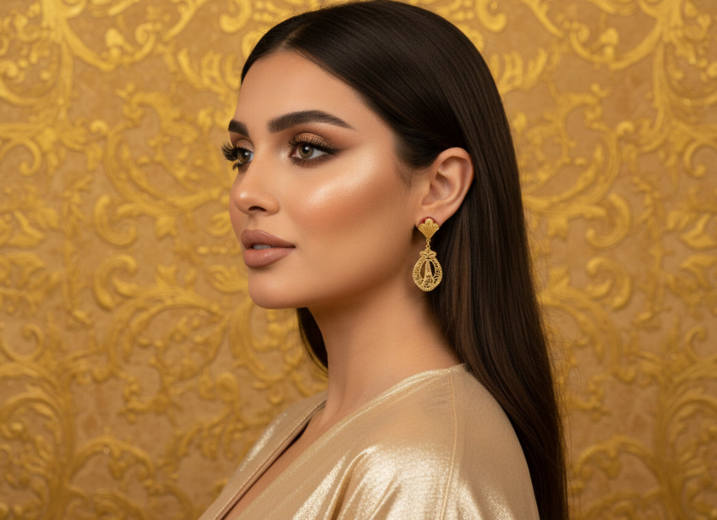 ⚜️Micro Gold Turkey Pattern Earrings