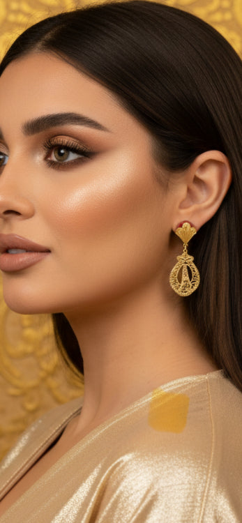 ⚜️Micro Gold Turkey Pattern Earrings