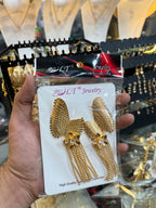 Turkey Pattern Long Earrings – Elegant Imported Design
