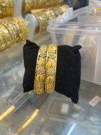 Diamond gold finishing kada
