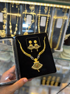✨ Elegant Micro Gold Necklace Set with Heart Motif Design ✨